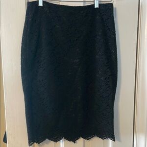Charter Club Elegant Black Lace Skirt